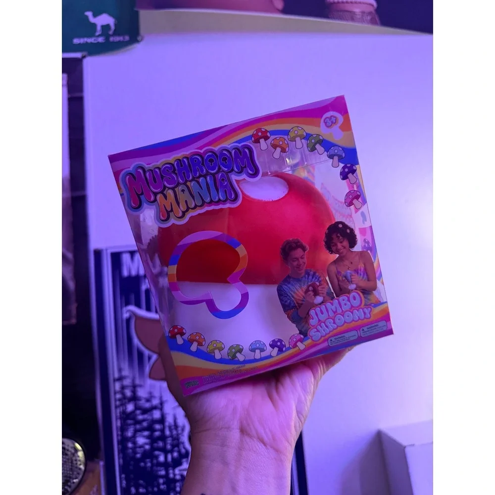 Mushroom Mania Jumbo Shroomy Red White Squishy Toy Mushroom Magic New